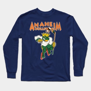 Retro Defunct Anaheim Bullfrogs Roller Hockey Long Sleeve T-Shirt